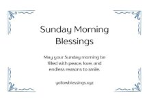 Sunday Morning Blessings yellowblessings.xyz